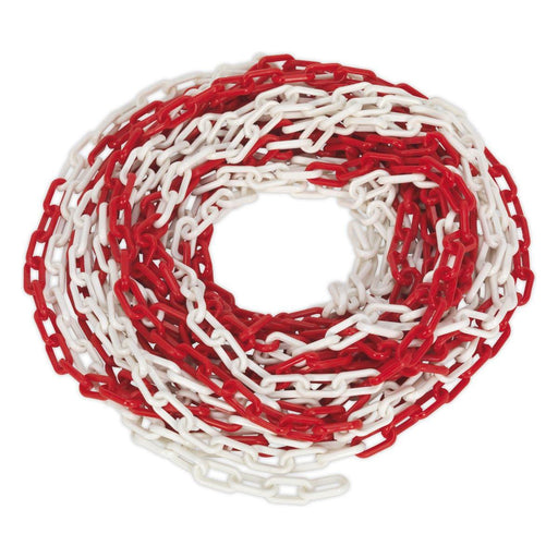 Sealey Safety Chain Red/White 25m x 6mm HSC25M Sealey - Town Tools 