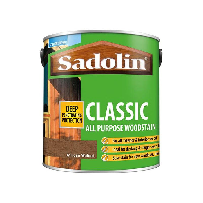 Sadolin Classic Wood Protection African Walnut 2.5 litre Sadolin - Town Tools