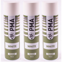 3X Pma Aerosol Spray Primer White 500Ml High Coverage Plastic Primer