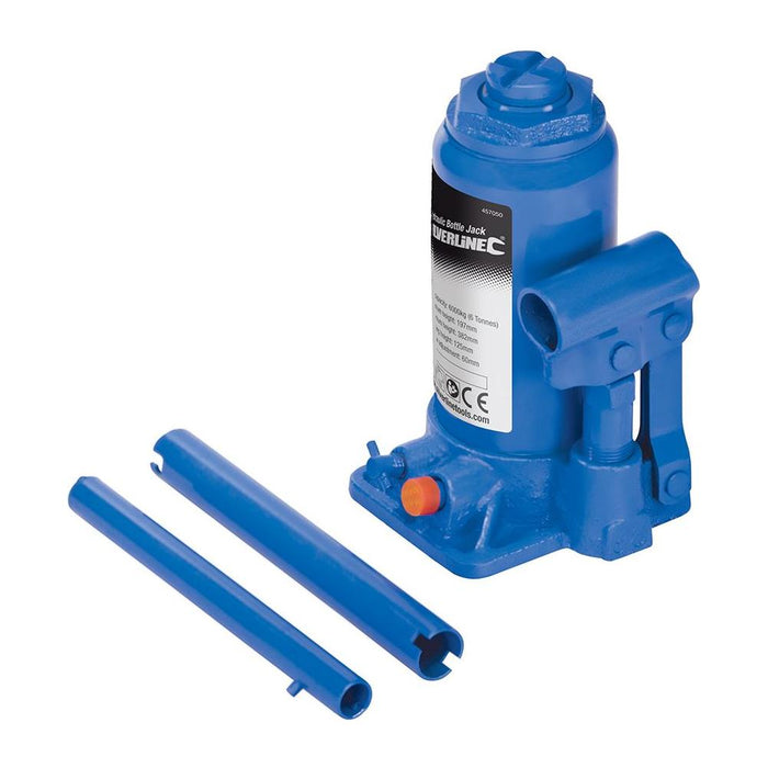 Silverline Hydraulic Bottle Jack 6 Tonne Silverline - Town Tools 