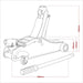 Sealey 180 Handle Low Profile Short Chassis Trolley Jack 2 Tonne - Red 2180LE Sealey - Town Tools 