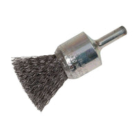 Lessmann End Brush with Shank 23/22 x 25mm, 0.30 Steel Wire