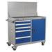 Sealey Industrial Mobile Workstation 5 Drawer & 1 Shelf Locker API1103A Sealey - Town Tools 