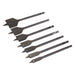 Silverline Plumbers Flat Bit Set 7pce 10 - 40mm Silverline - Town Tools 