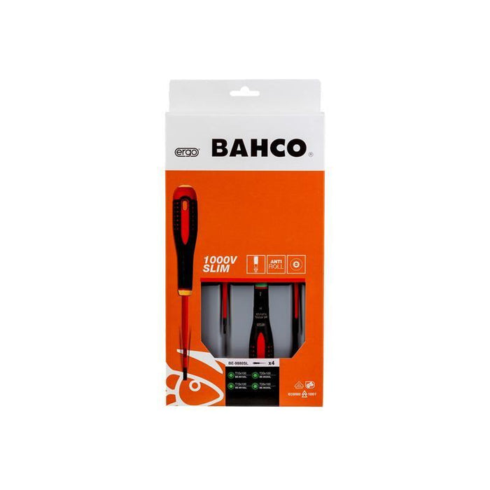 Bahco BE-9880SL ERGO™ Slim VDE Insulated Screwdriver Set, 4 Piece Bahco - Town Tools