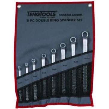 Teng Tools Double Ring Spanner Set Tool Roll 8 Pieces Teng Tools - Town Tools 