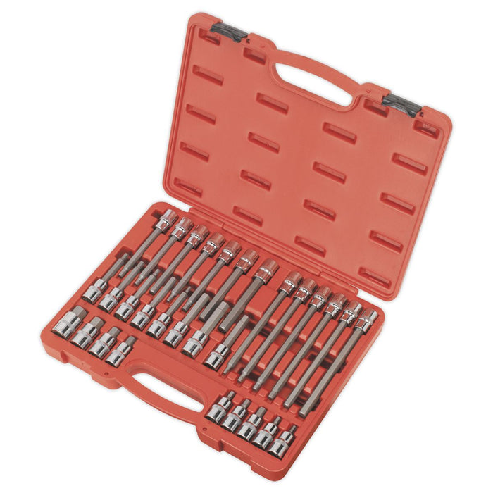 Sealey Premier Premier Hex Socket Bit Set 1/2"Sq Drive 30pc AK2196 Sealey Premier - Town Tools 