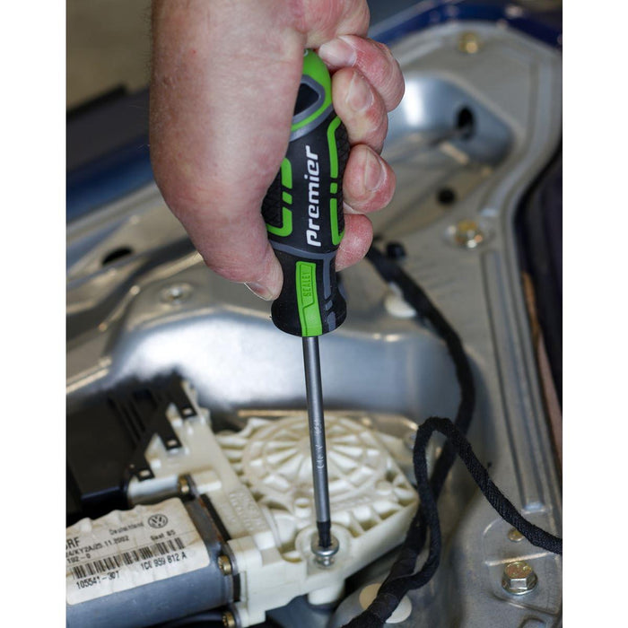 Premier GripMAX Security TRX-Star* Screwdriver Set 8pc - Hi-Vis Green Sealey Premier - Town Tools 