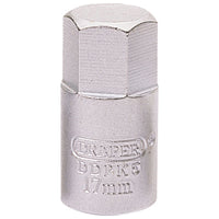 Draper Hexagon Drain Plug Key, 3/8 Sq. Dr., 17mm 38323