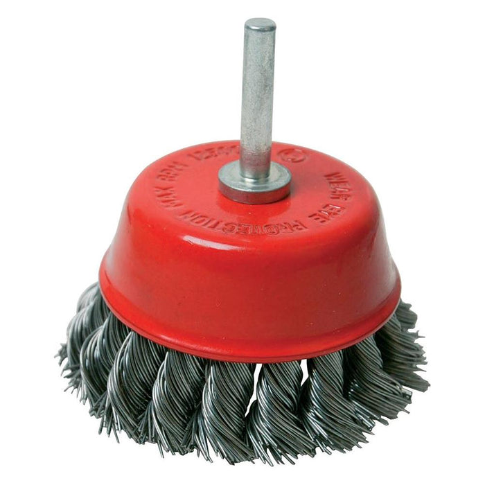 Silverline Rotary Steel Twist-Knot Cup Brush 75mm Silverline - Town Tools 