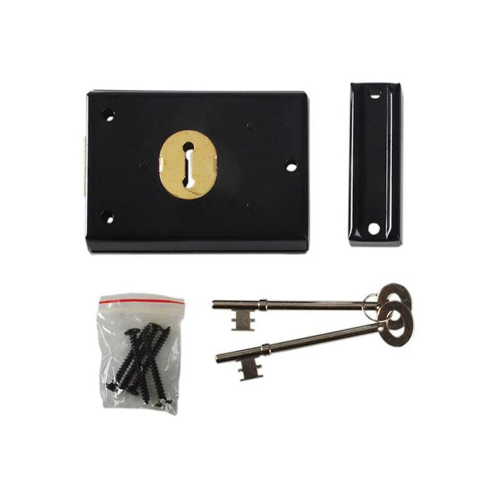 Yale Locks P402 Rim Lock Black Finish 102 x 76mm Visi Yale Locks - Town Tools