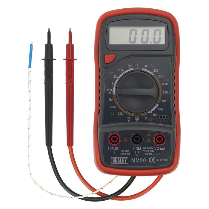 Sealey Digital Multimeter 8-Function with Thermocouple mm20 Sealey - Town Tools 