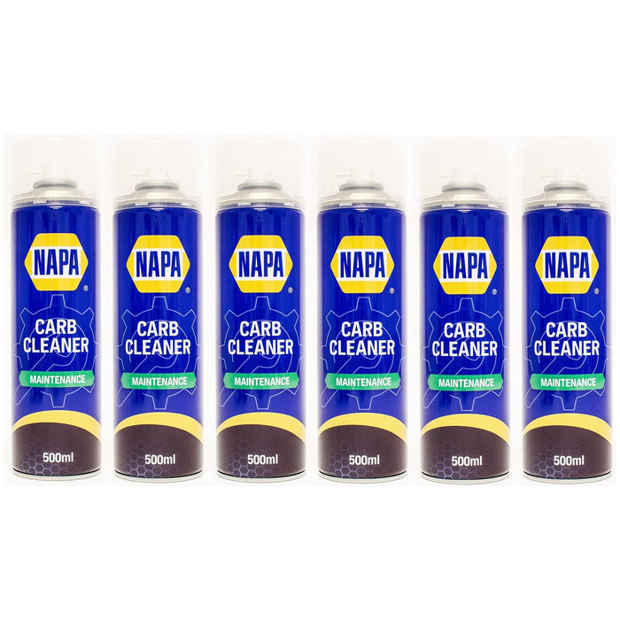 6x NAPA Carb Cleaner Spray Carburettor Intake Spray Cleaner Professional 500Ml NAPA - Town Tools 