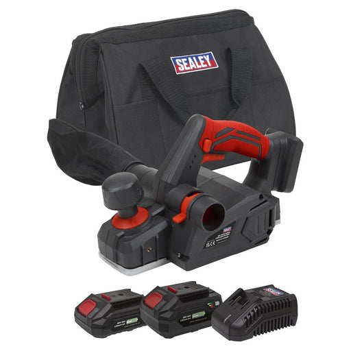 Sealey SV20 Series Cordless Planer Kit 20V - 2 Batteries CP20VEPKIT Sealey - Town Tools 