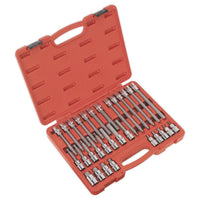 Sealey Premier Premier Hex Socket Bit Set 1/2"Sq Drive 30pc AK2196