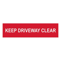 Scan Keep Driveway Clear - PVC Sign 200 x 50mm