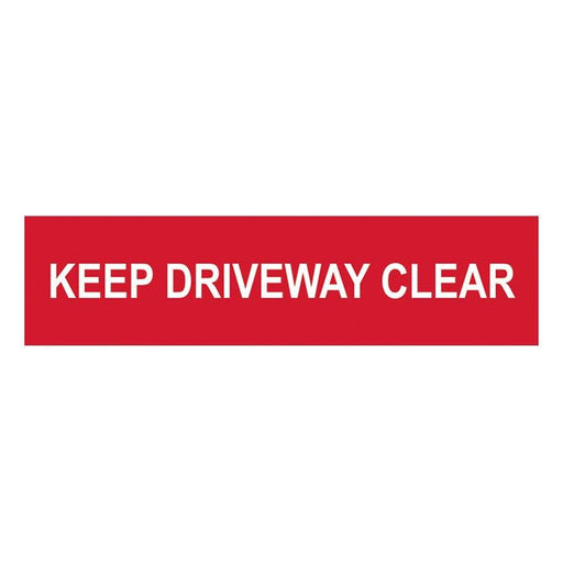 Scan Keep Driveway Clear - PVC Sign 200 x 50mm Scan - Town Tools