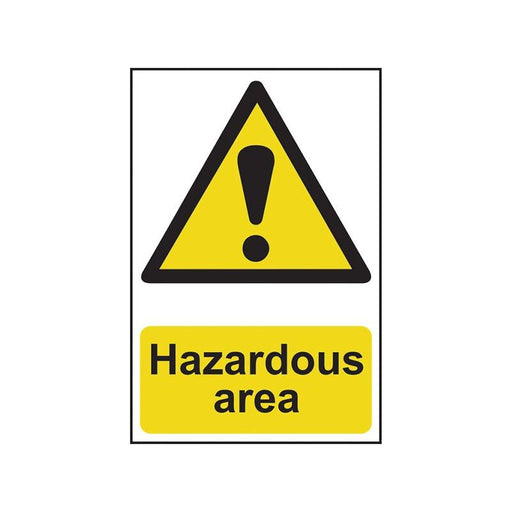 Scan Hazardous Area - PVC Sign 400 x 600mm Scan - Town Tools