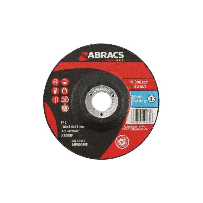 Connect Abracs DPC Cutting Discs 100mm x 3.0mm 10pc 32061 Tool Connection - Town Tools 