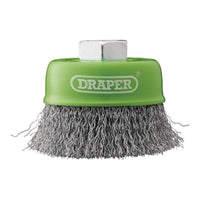 Draper Stainless-Steel Crimped Wire Cup Brush, 75mm, M14