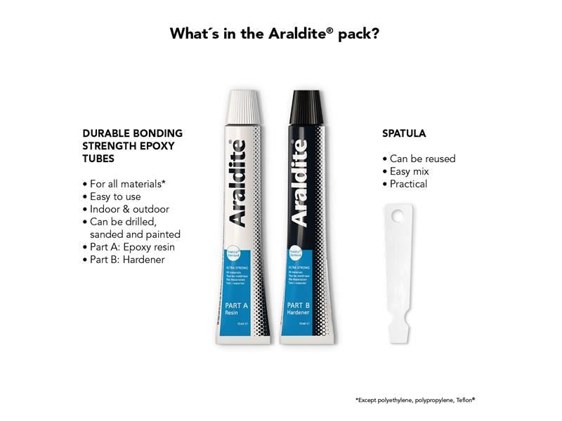 Araldite Standard Epoxy 2 x 15ml Tubes Araldite� - Town Tools