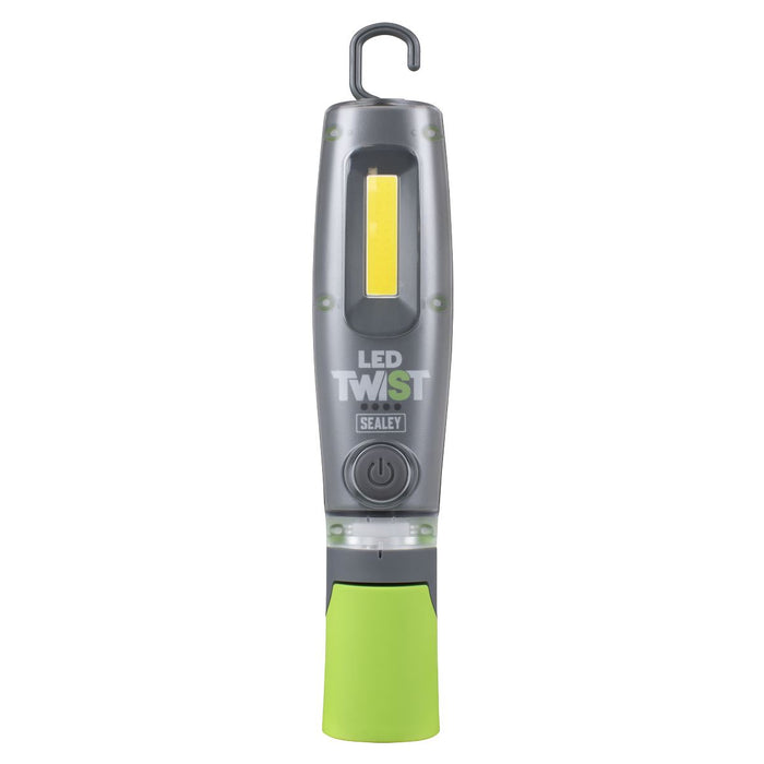 Sealey LED Twist Rechargeable Inspection Light 8W COB & 1W SMD LED1001G Sealey - Town Tools 