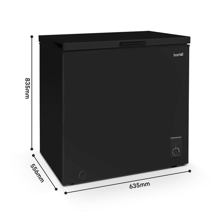 Baridi Freestanding Chest Freezer 142L Capacity - Black DH152