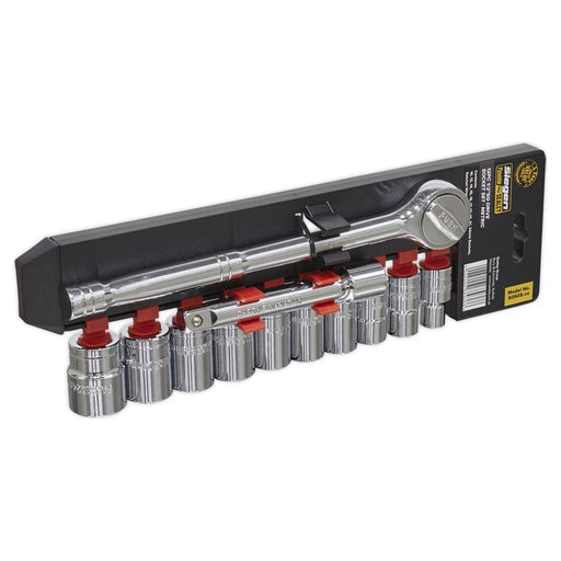 Sealey Socket Set 12pc 1/2"Sq Drive 6pt WallDrive Metric S0505 Sealey - Town Tools 