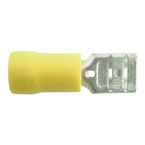 Wot-Nots Wiring Connectors - Yellow - Female Slide-On 250 - 6.3mm - Pack of 2 Pearl - Town Tools 