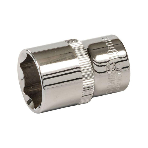 Silverline Socket 1/2" Drive 6pt Metric 19mm Silverline - Town Tools 