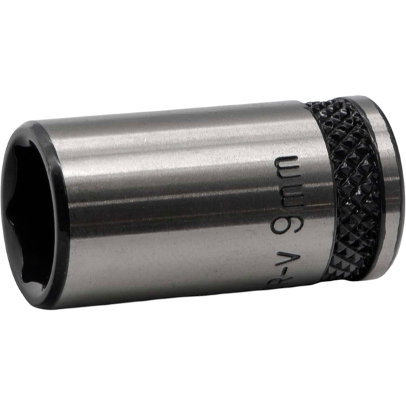 Sealey 1/4"Dr Socket 9mm (Black Series)