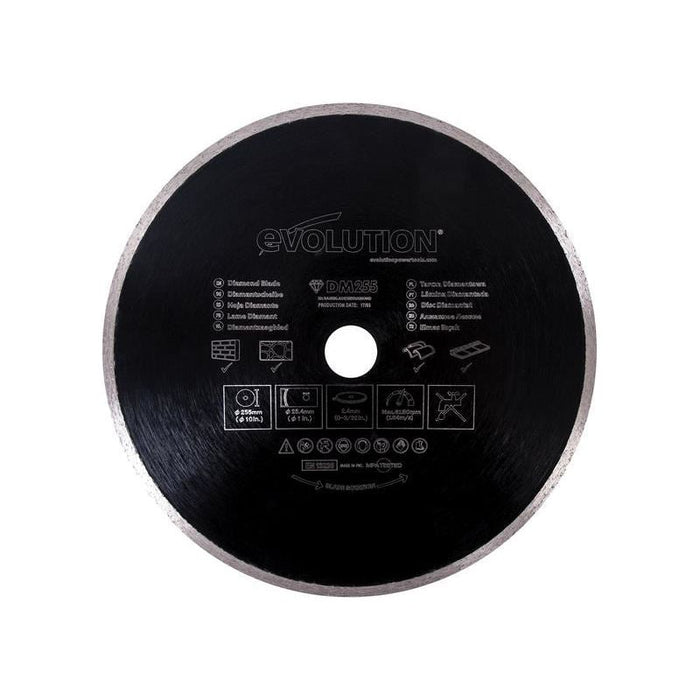 Evolution RAGE® Diamond Blade, Continuous Rim 255 x 25.4mm Evolution - Town Tools