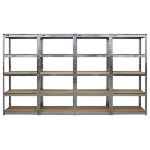 Sealey Racking Unit 5 Shelf 150kg Capacity Per Level - Set of 4 AP6150GSCOMBO Sealey - Town Tools 