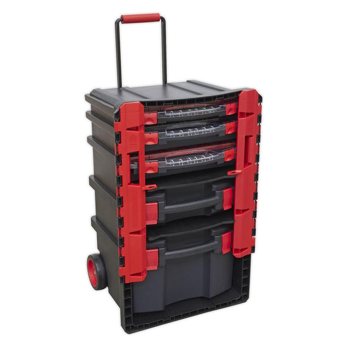 Sealey Professional Mobile Toolbox with 5 Removable Storage Cases AP860