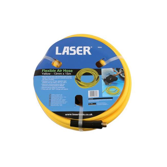 Laser Flexible Air Hose 13mm x 15m 6653 Laser - Town Tools 