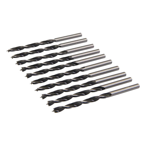 Silverline Lip & Spur Drill Bits 10pk 4mm Silverline - Town Tools 