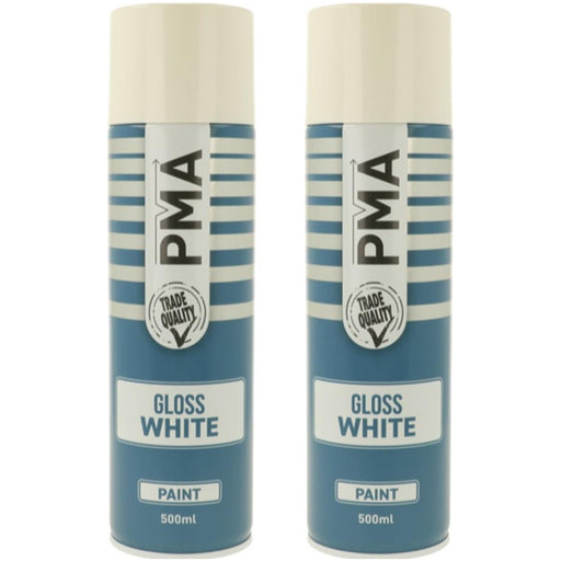 PMA Professional Gloss White 500ml Spray Paint High Coverage[2] PMA - Town Tools 