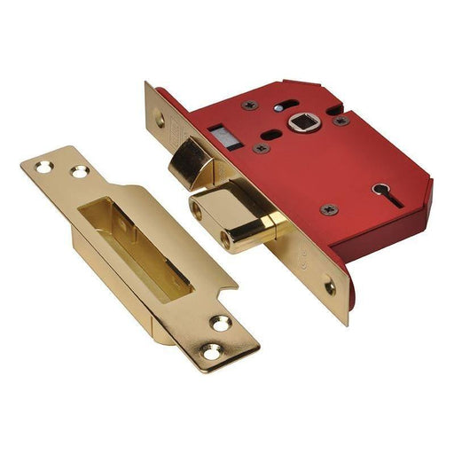 Union StrongBOLT 2205S 5 Lever Mortice Sashlock Polished Brass 81mm 3in Visi UNION - Town Tools