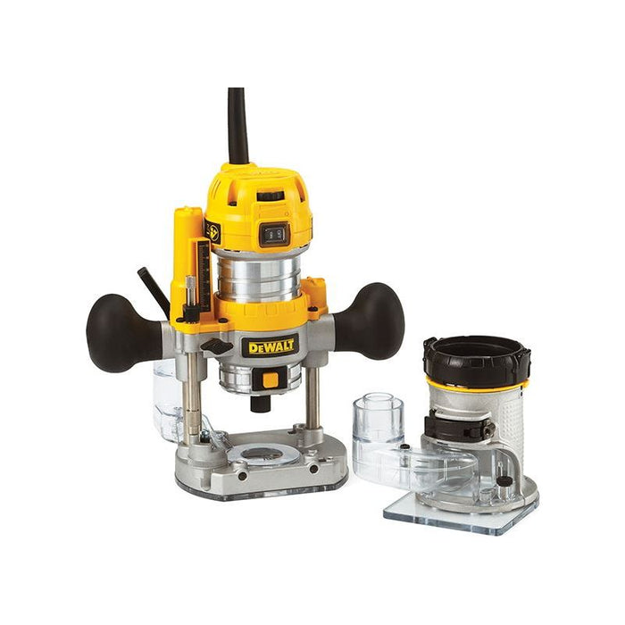 Dewalt Power Tools D26204K 1/4in Premium Plunge & Fixed Base Combi Router 900W 240V DeWALT Power Tools - Town Tools