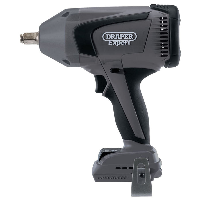 Draper XP20 20V Brushless Impact Wrench, 1/2" Sq. Dr., 1000Nm (Sold Bare) 55942 Draper - Town Tools 