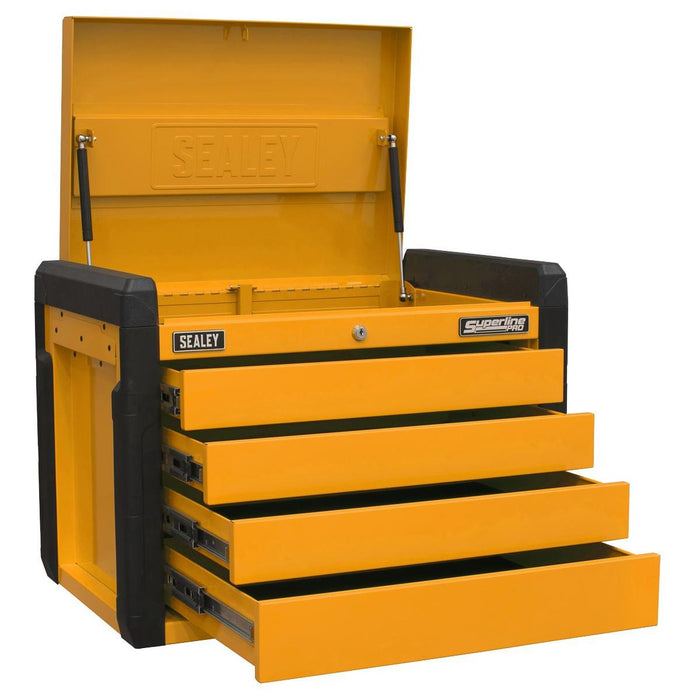 Superline Pro Superline PRO Push-to-Open Topchest 4-Drawer - Orange APPD4O Superline Pro - Town Tools 