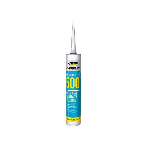 Everbuild Sika 500 Bath & Sanitary Silicone Sealant Ivory 290ml Everbuild Sika - Town Tools