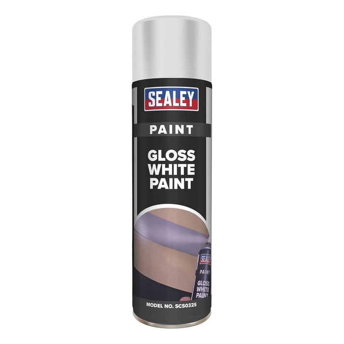 Sealey White Gloss Paint 500ml SCS032S