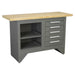 Sealey Workbench with 5 Drawers Ball-Bearing Slides Heavy-Duty AP2030BB Sealey - Town Tools 