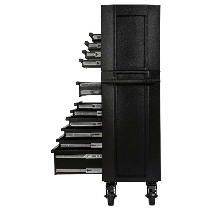 Draper BUNKER 25 Drawer Combined Roller Cabinet and Tool Chest, 72", Black