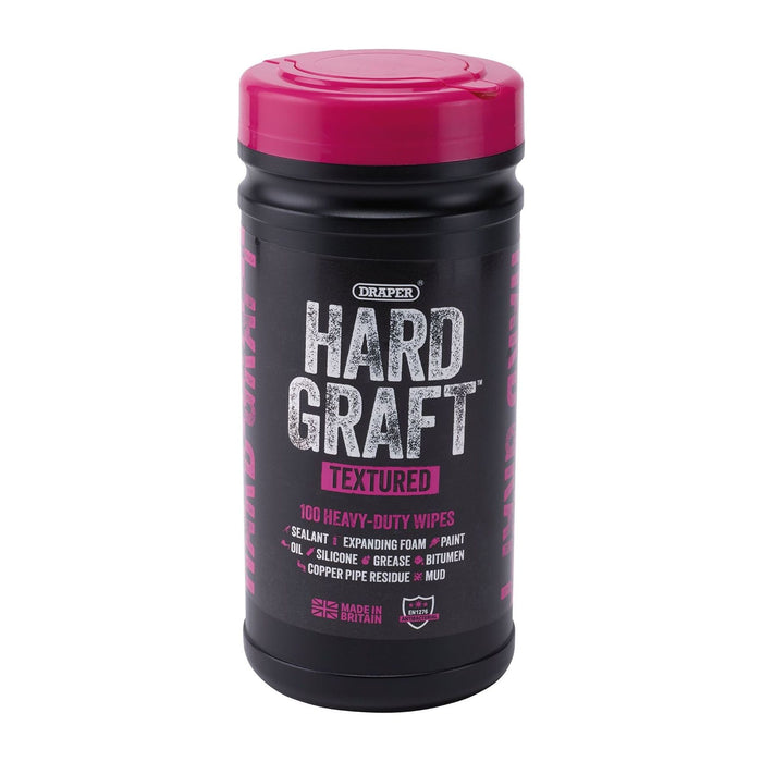 Draper Draper Hard Graft Multipurpose Textured Wipes (Tub of 100) Draper - Town Tools