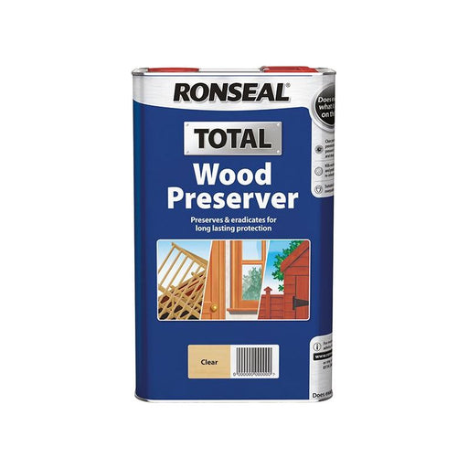 Ronseal Total Wood Preserver Clear 5 litre Ronseal - Town Tools
