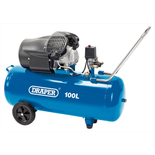 Draper Direct Drive V-Twin Air Compressor, 100L, 2.2kW 65396 Draper - Town Tools 