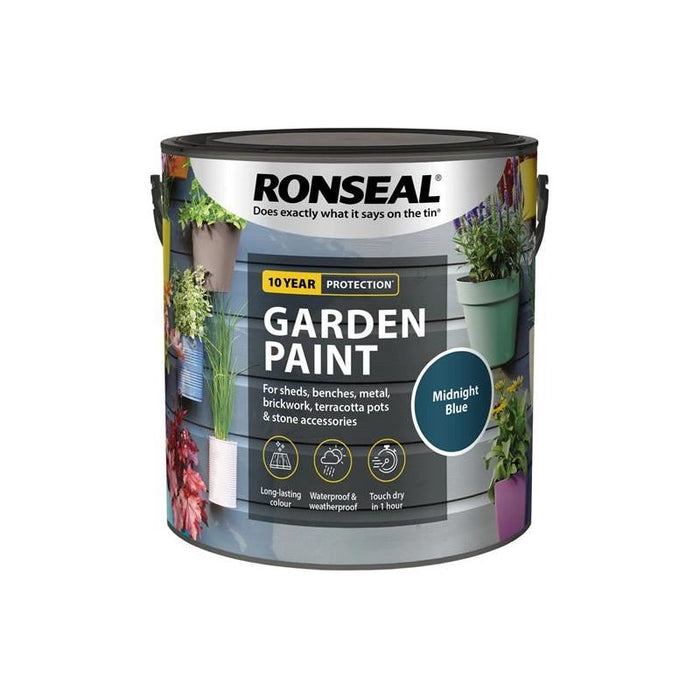 Ronseal Garden Paint Midnight Blue 2.5 litre Ronseal - Town Tools