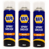 3x NAPA Grease Spray Multi Purpose Protects & Lubricates 500ml